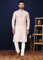 Cotton Light Pink Traditional Wear Digital Printed Kurta Pajama
